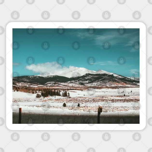 Fairplay Colorado Mountains Landscape Photography V3 Sticker by Family journey with God